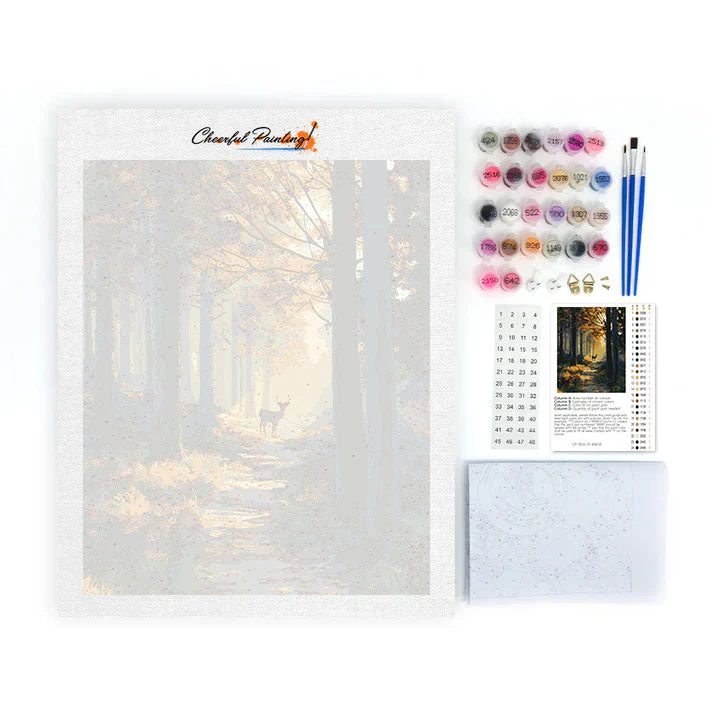 Autumn Forest Path - Paint by Numbers - Image 4