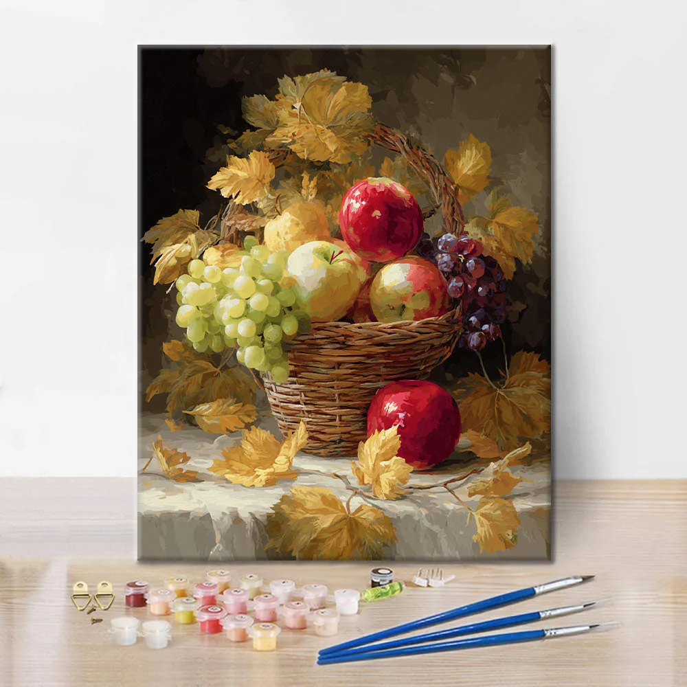 Autumn Fruit Basket - Paint by Numbers - Image 2
