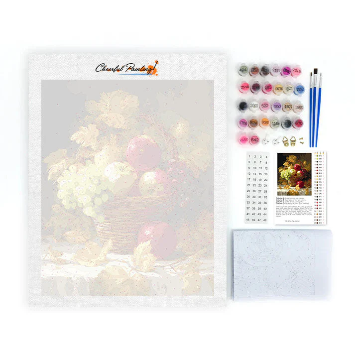 Autumn Fruit Basket - Paint by Numbers - Image 4