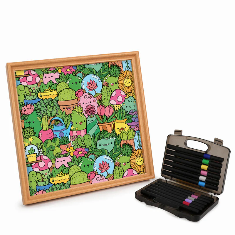 Botanical Paradise - Wooden Coloring Puzzle - Image 3