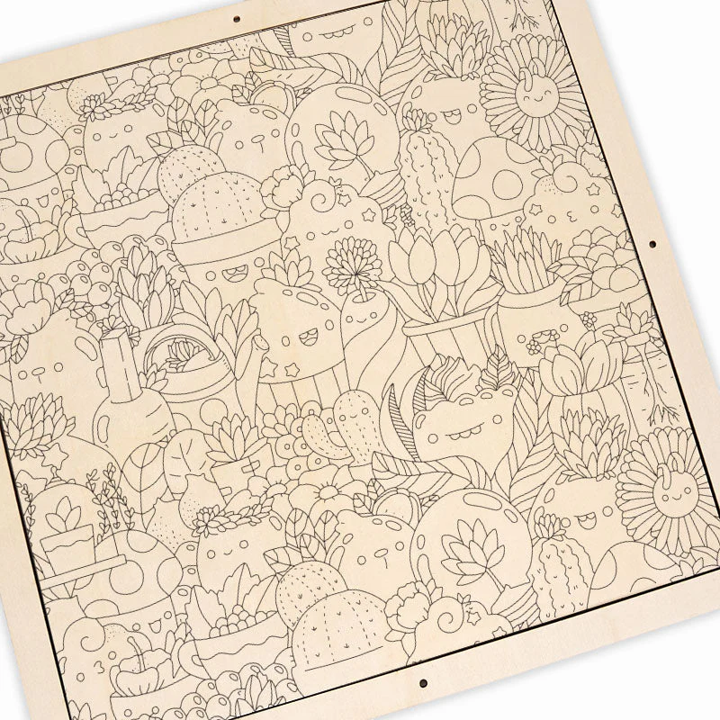 Botanical Paradise - Wooden Coloring Puzzle - Image 5