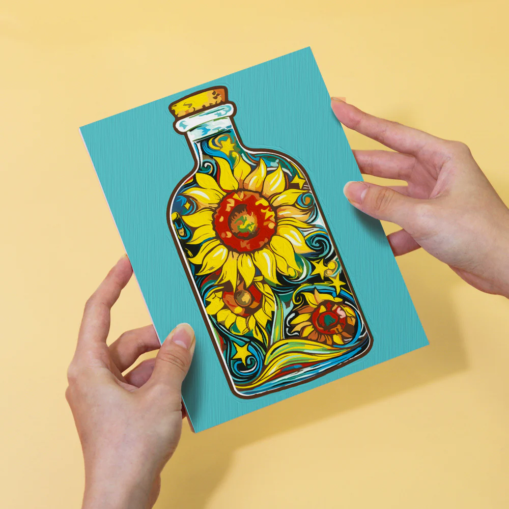 Bottle and flowers (Set of 6) - Image 6