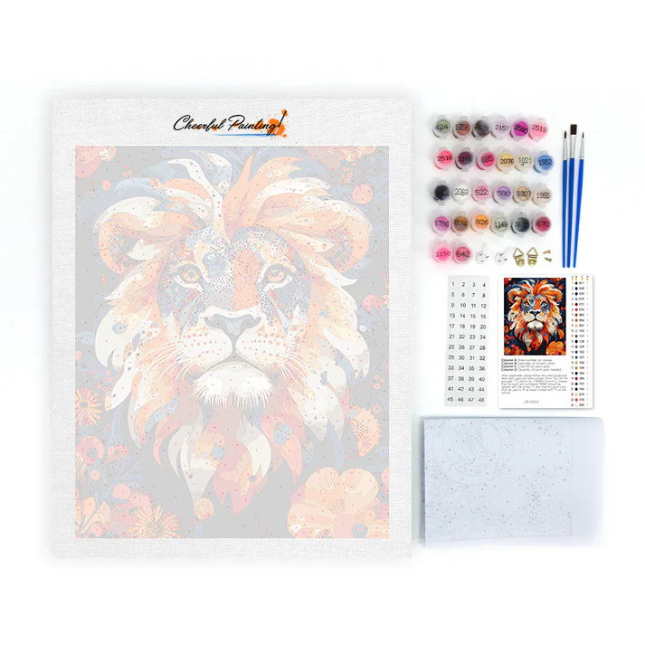 Brave Heart Lion - Paint by Numbers - Image 4