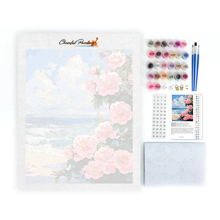 Camellia by the Sea - Paint by Numbers - Image 4