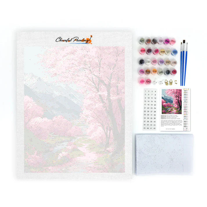Cherry Blossom Path - Paint by Numbers - Image 4