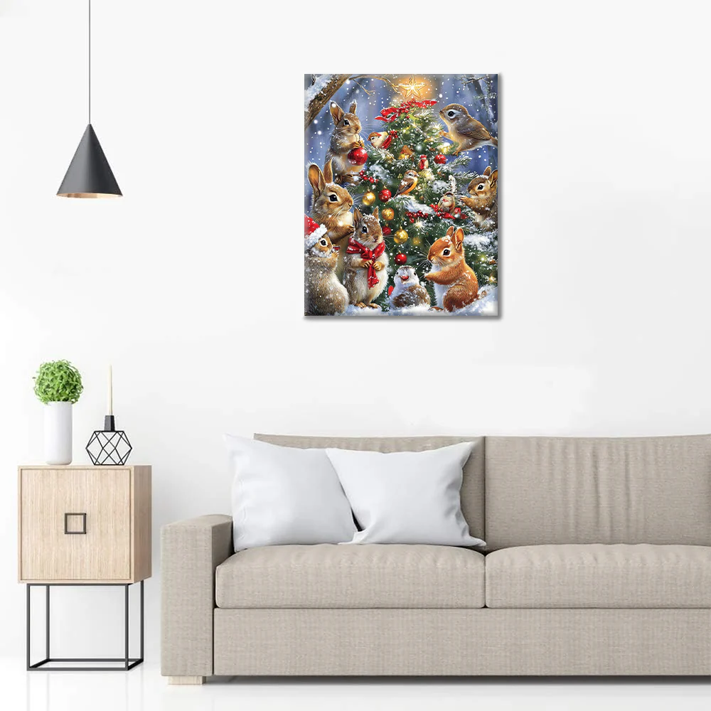 Christmas and Critters - Paint by Numbers - Image 3