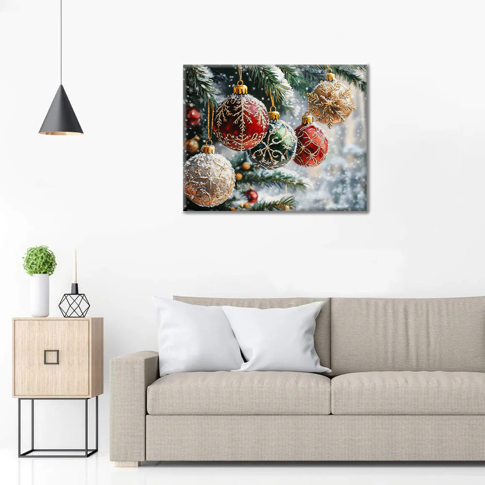 Christmas Balls - Paint by Numbers - Image 3