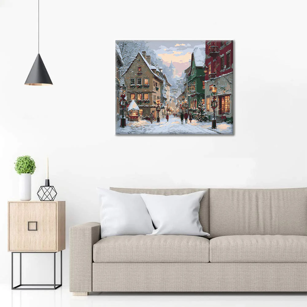 Christmas Streets - Paint by Numbers - Image 3