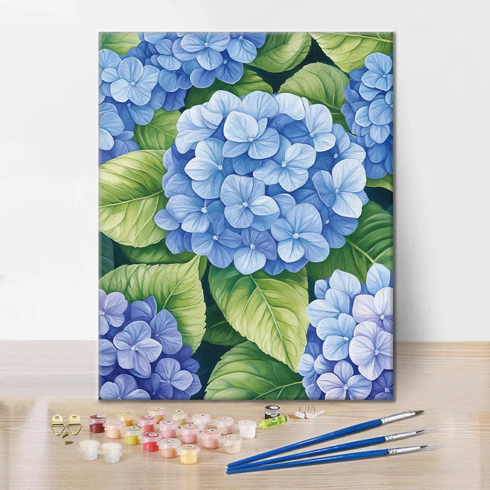 Clustered Hydrangeas - Paint by Numbers - Image 2