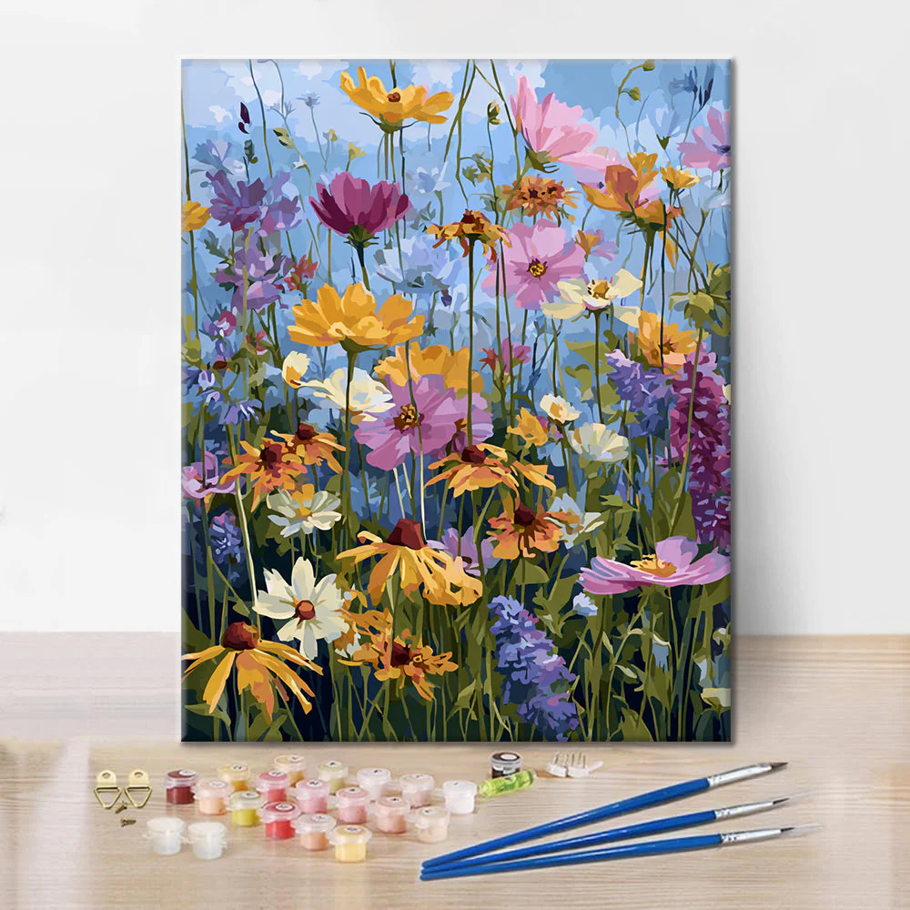 Colorful flowers - Paint by Numbers - Image 2