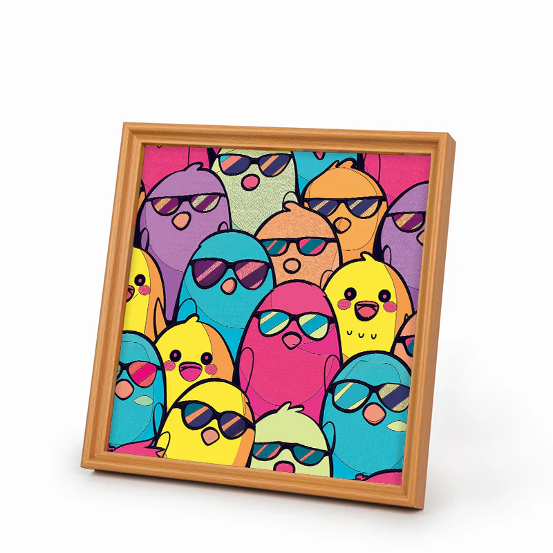 Cool Birds - Wooden Coloring Puzzle - Image 2