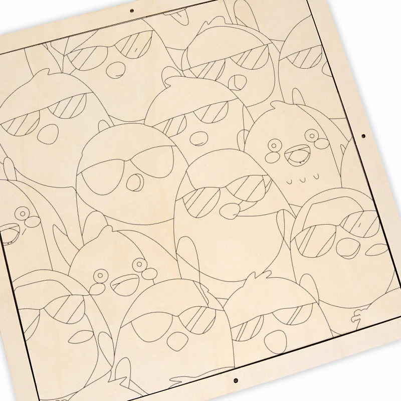 Cool Birds - Wooden Coloring Puzzle - Image 5