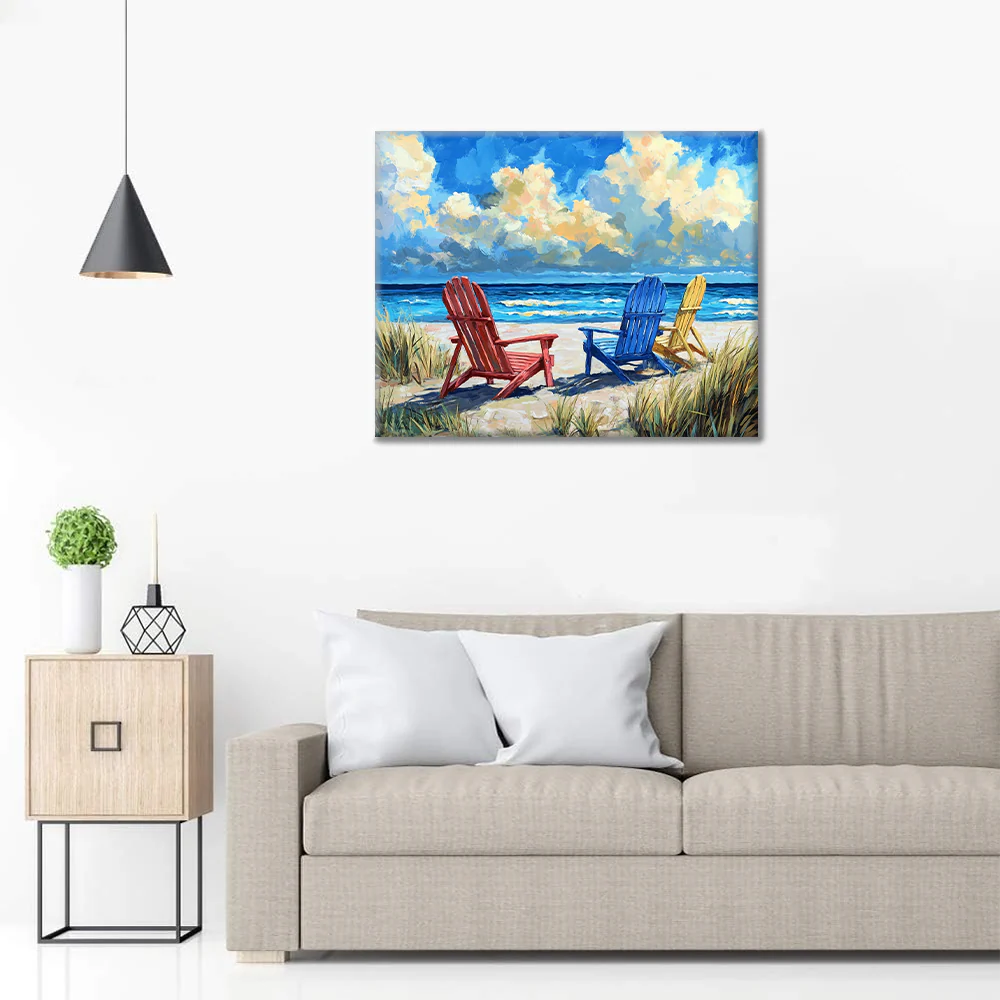 Beach Chairs - Paint by Numbers - Image 3