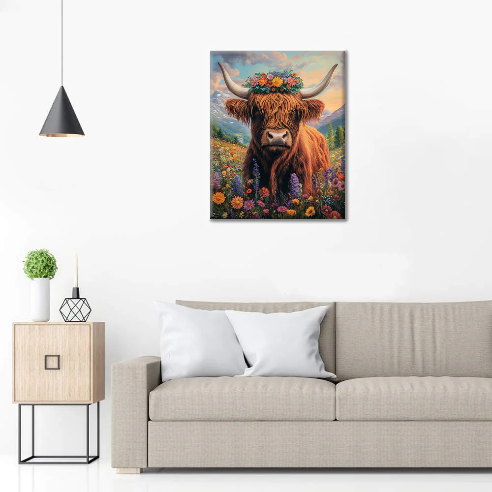 Highland cow - Paint by Numbers - Image 3