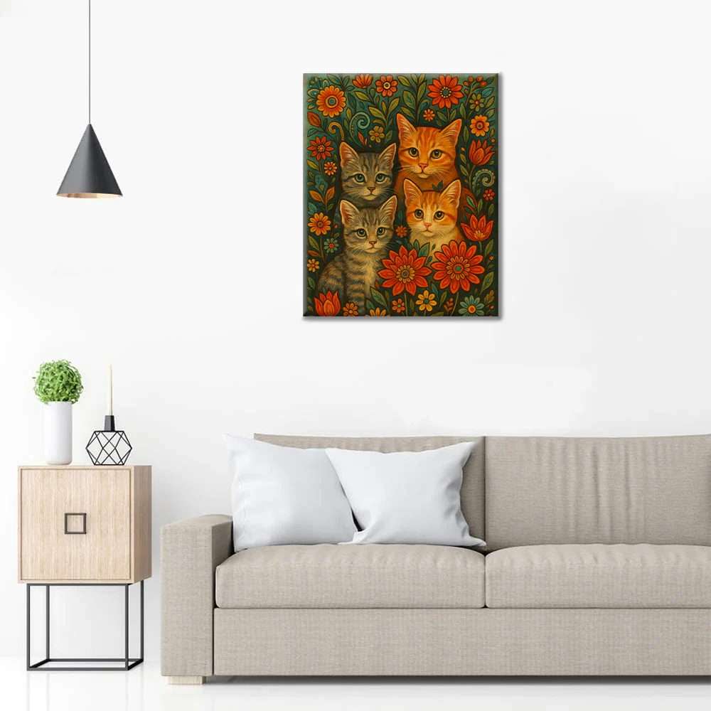 Bohemian Cats - Paint by Numbers - Image 3