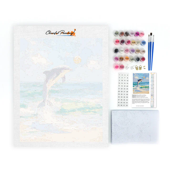 Dolphin Volleyball - Paint by Numbers - Image 4