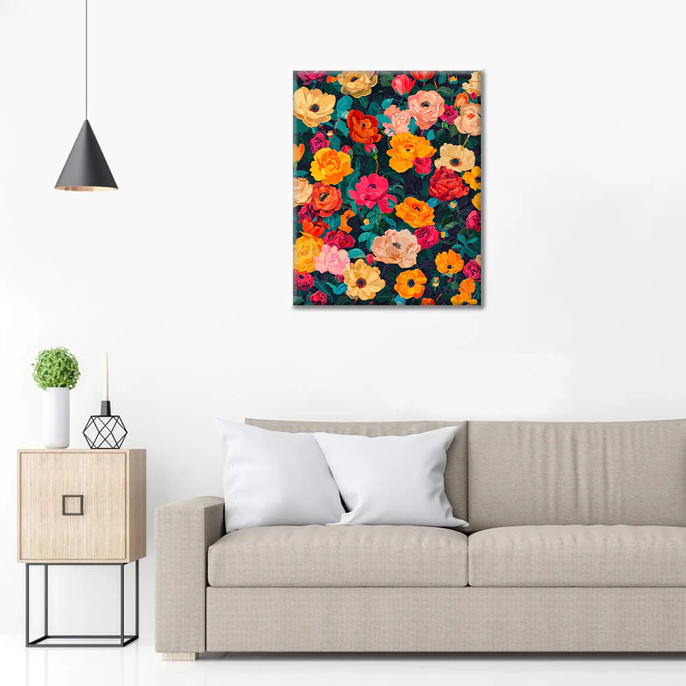 Flowers in Full Bloom - Paint by Numbers - Image 3