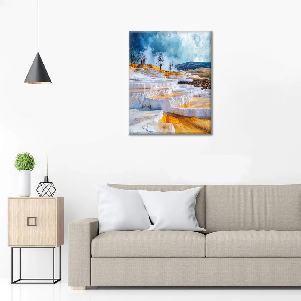 Mammoth Hot Springs Terraces - Paint by Numbers - Image 3