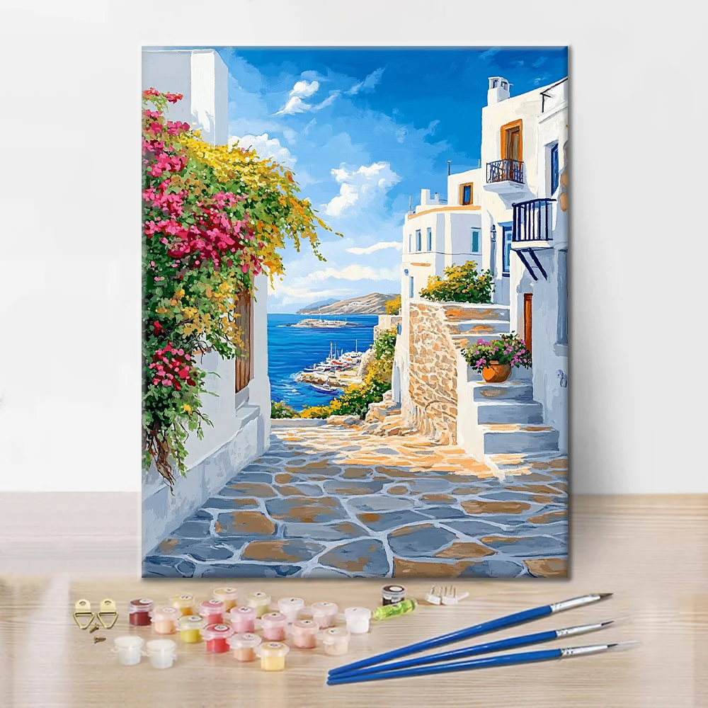 Mediterranean Walk - Paint by Numbers - Image 2