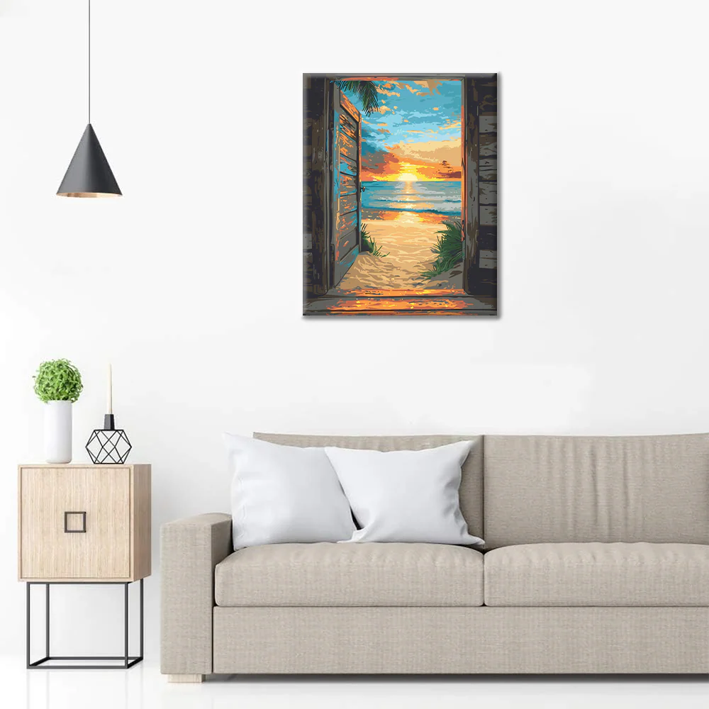 Beach Doorway - Paint by Numbers - Image 3