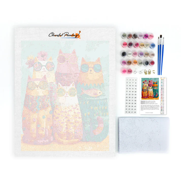 Cool Cat Crew - Paint by Numbers - Image 4