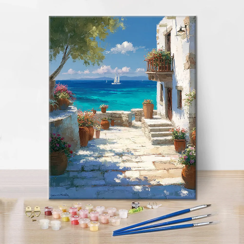 Sunlit Shore - Paint by Numbers - Image 2