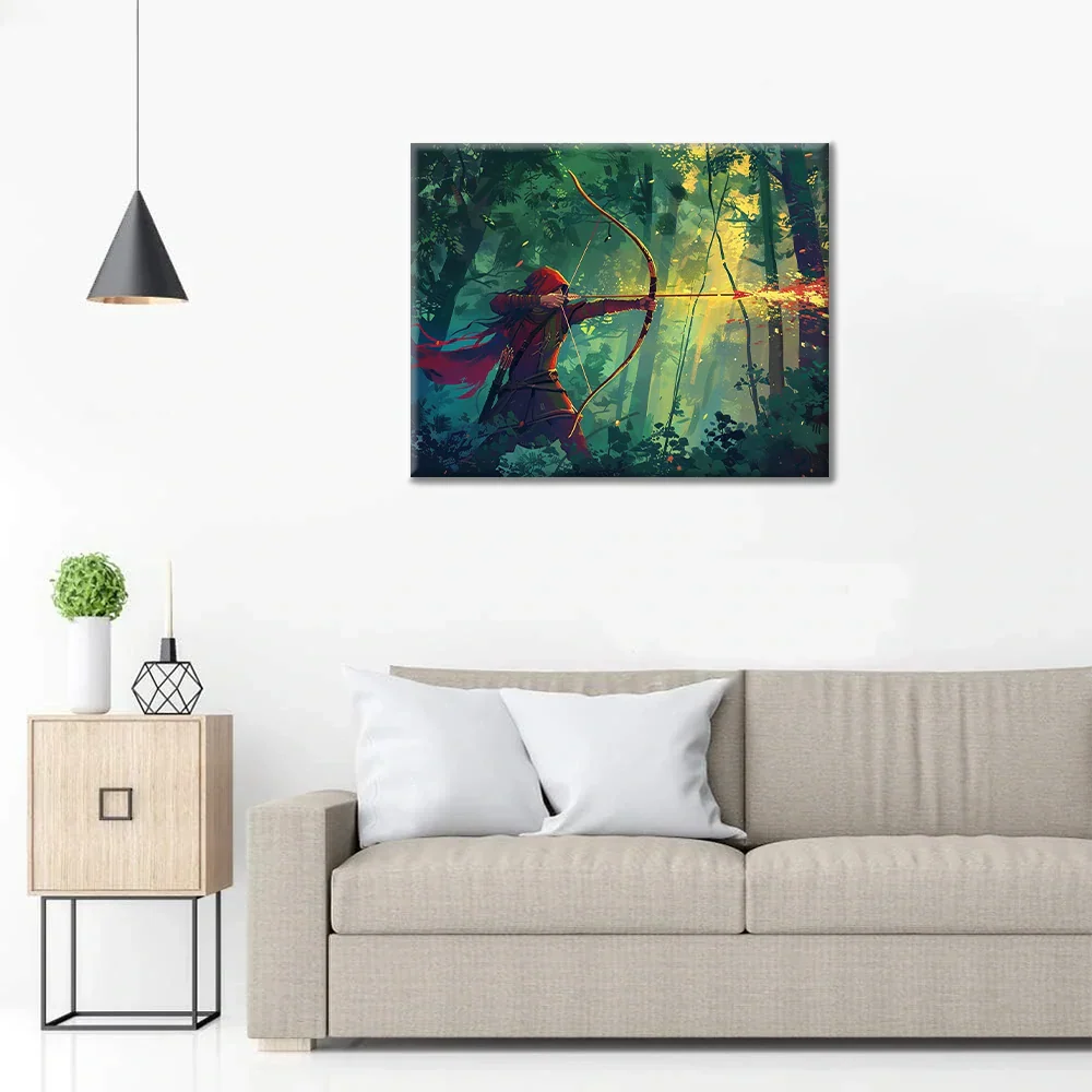 Archer in the Forest - Paint by Numbers - Image 3