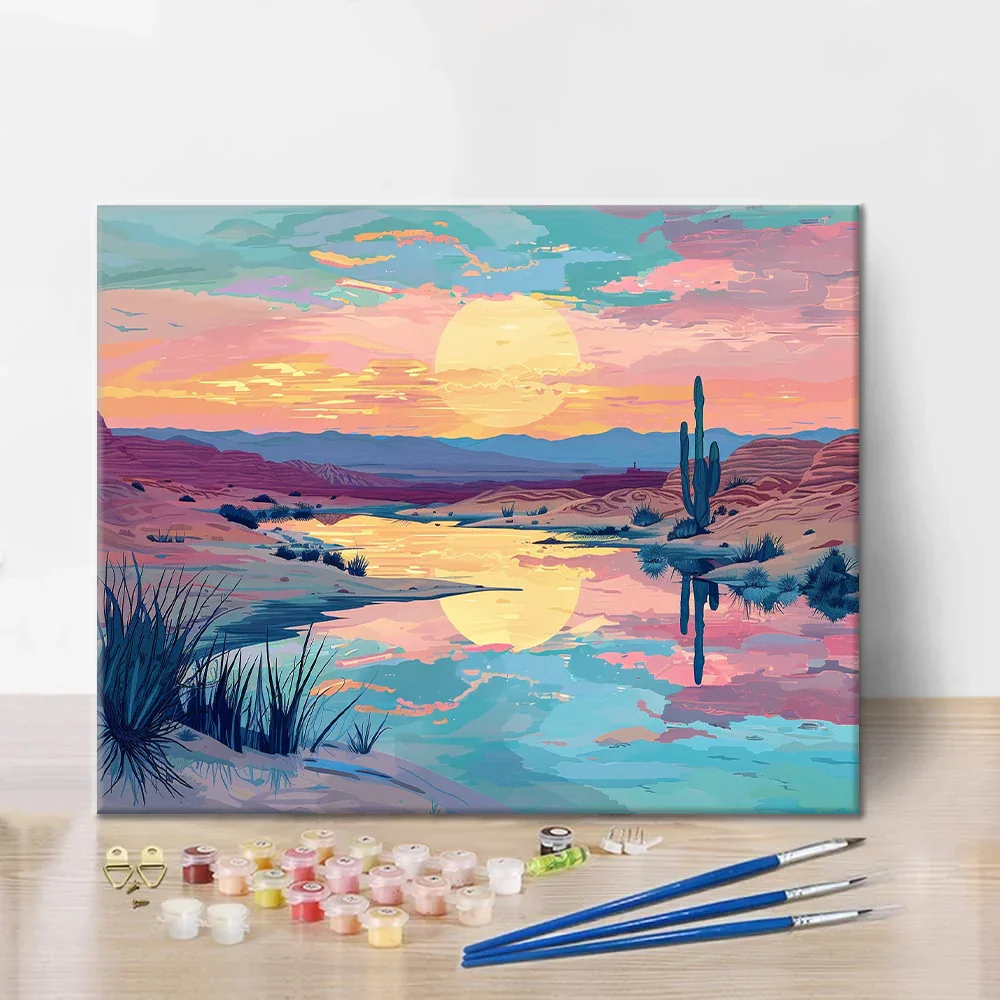 Desert Sunset - Paint by Numbers - Image 2