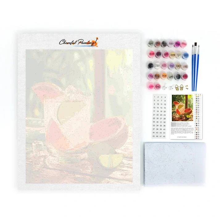 Grapefruit Fizz - Paint by Numbers - Image 4