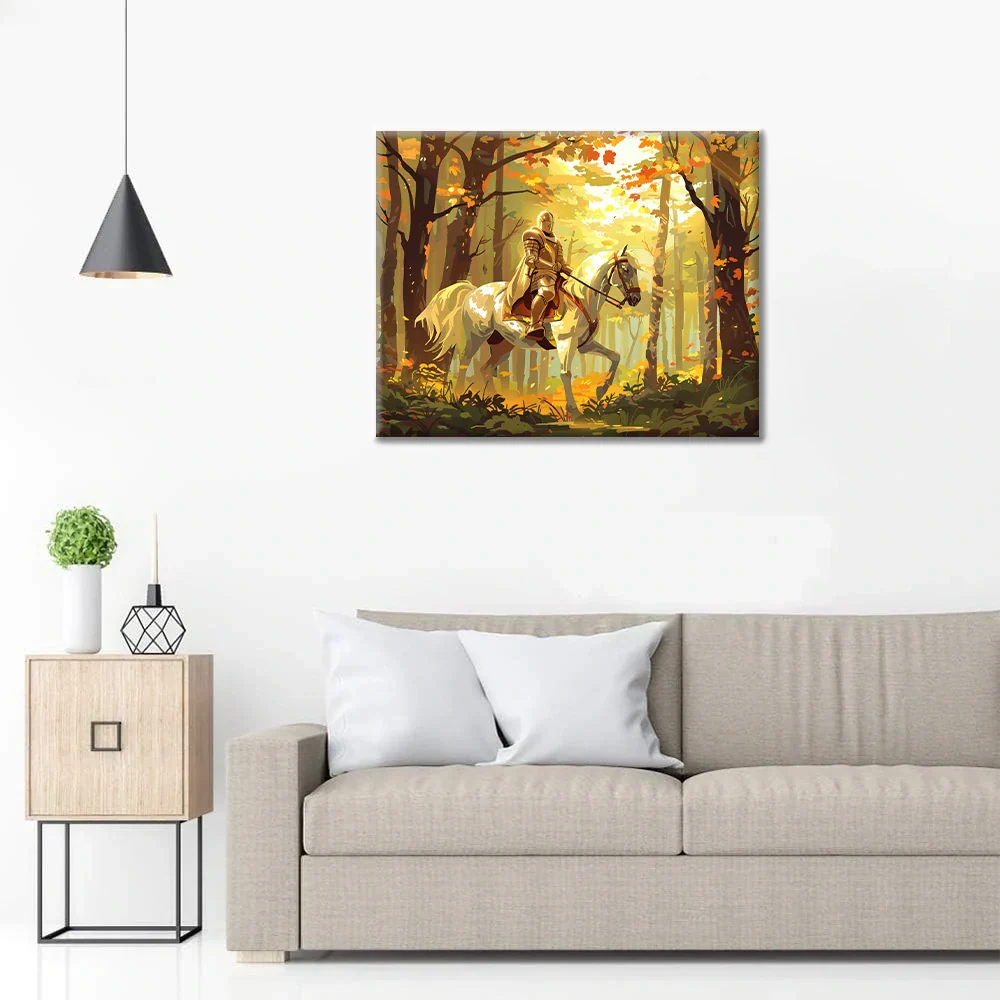 Knight on a Horse - Paint by Numbers - Image 3