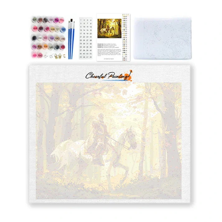 Knight on a Horse - Paint by Numbers - Image 4