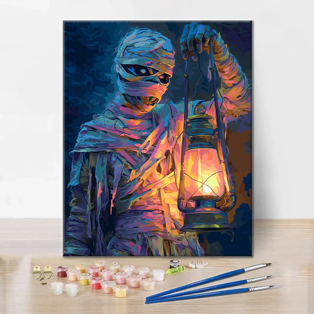 Lantern Mummy - Paint by Numbers - Image 2