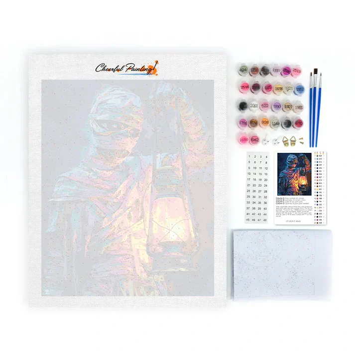 Lantern Mummy - Paint by Numbers - Image 4