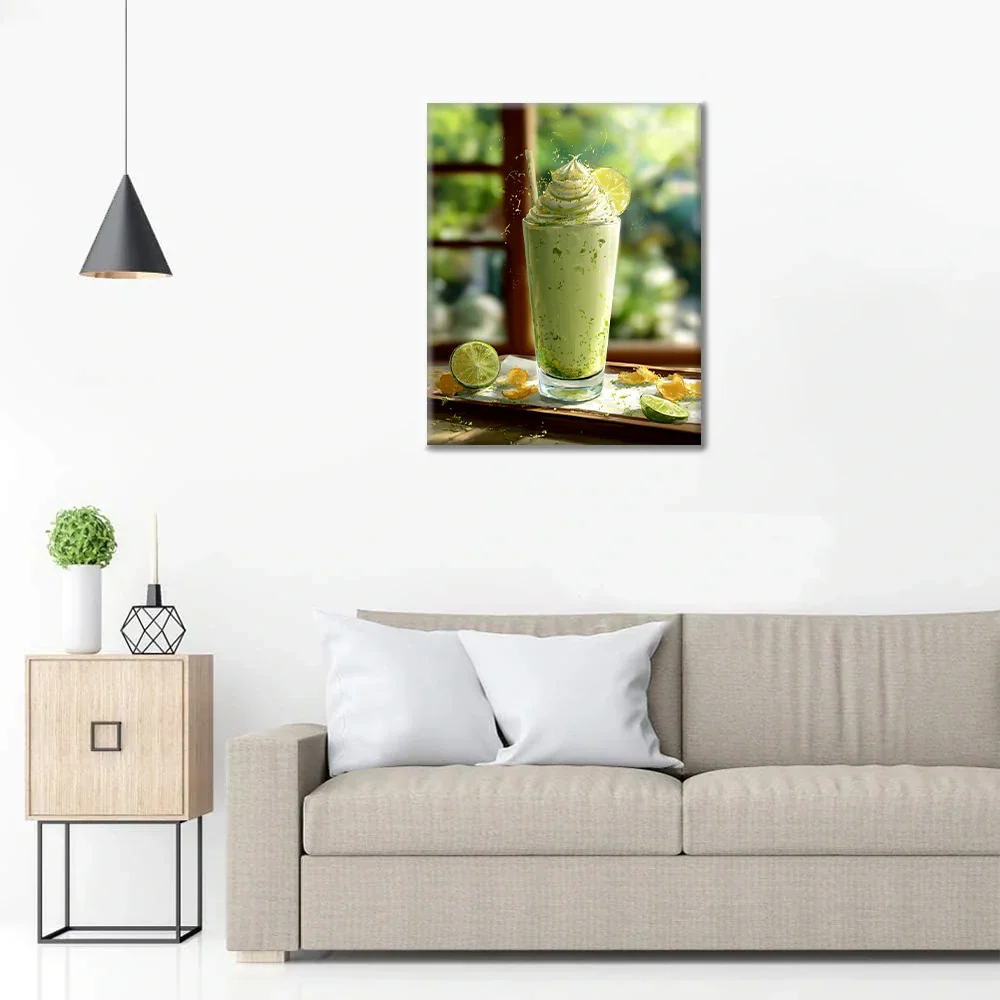 Matcha Smoothie - Paint by Numbers - Image 3