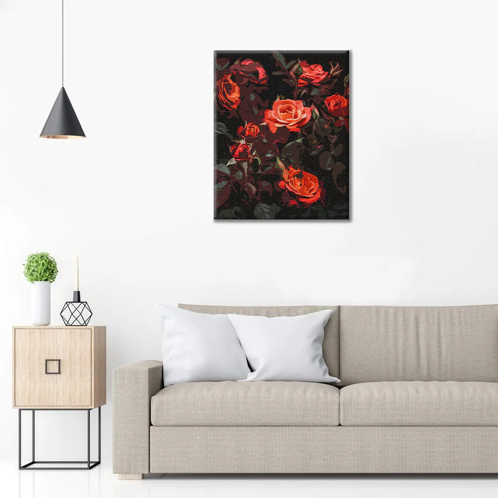 Crimson Elegance - Paint by Numbers - Image 3
