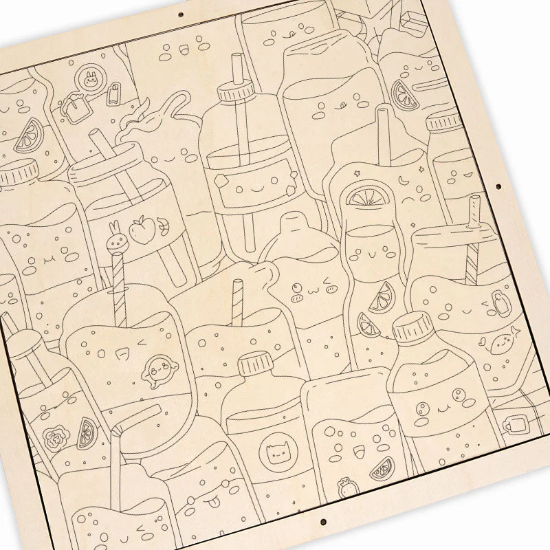 Cute juices - Wooden Coloring Puzzle - Image 5