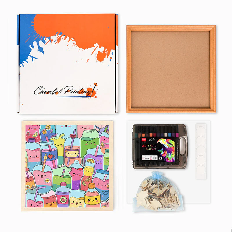 Cute juices - Wooden Coloring Puzzle - Image 7