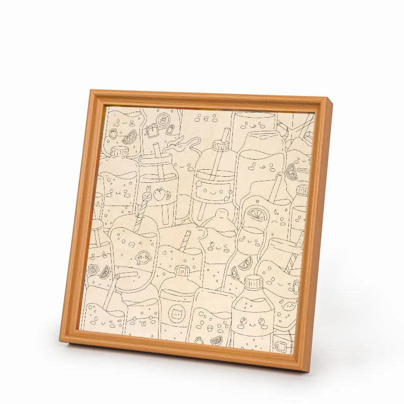 Cute juices - Wooden Coloring Puzzle - Image 8