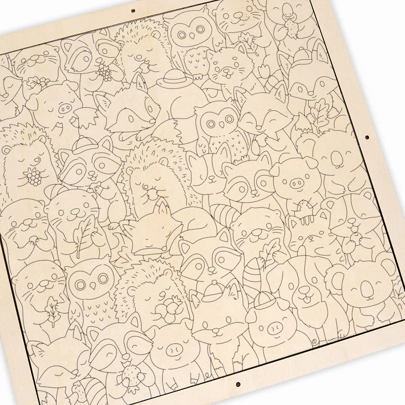 Cute Little Animals - Wooden Coloring Puzzle - Image 5