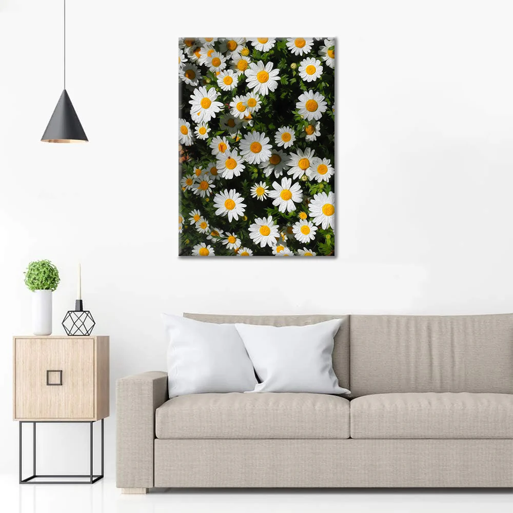 Daisy Cluster Nature Mural - Paint by Numbers - Image 3