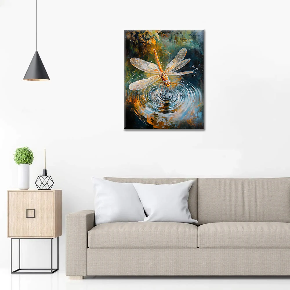 Dragonfly in the Pool - Paint by Numbers - Image 3