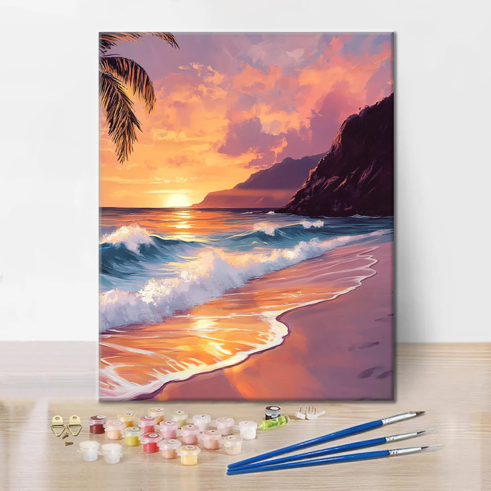 Dreamy Sunset - Paint by Numbers - Image 2
