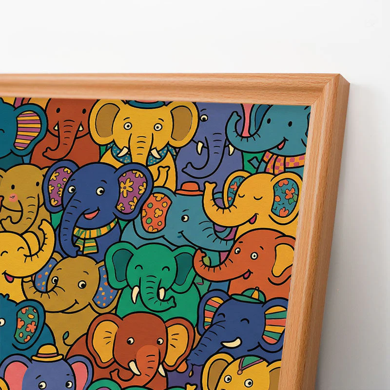 Elephant Party - Wooden Coloring Puzzle - Image 4