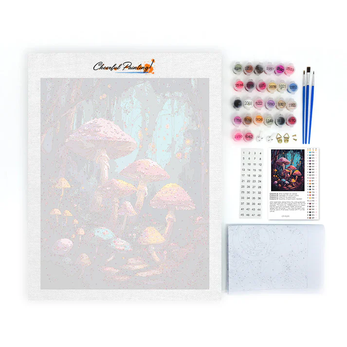 Enchanted Mushroom Grove - Paint by Numbers - Image 4