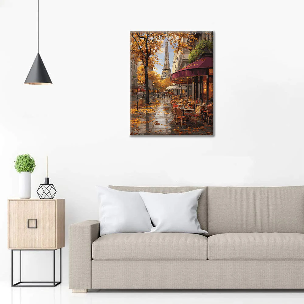 Fallen Leaves in Paris - Paint by Numbers - Image 3
