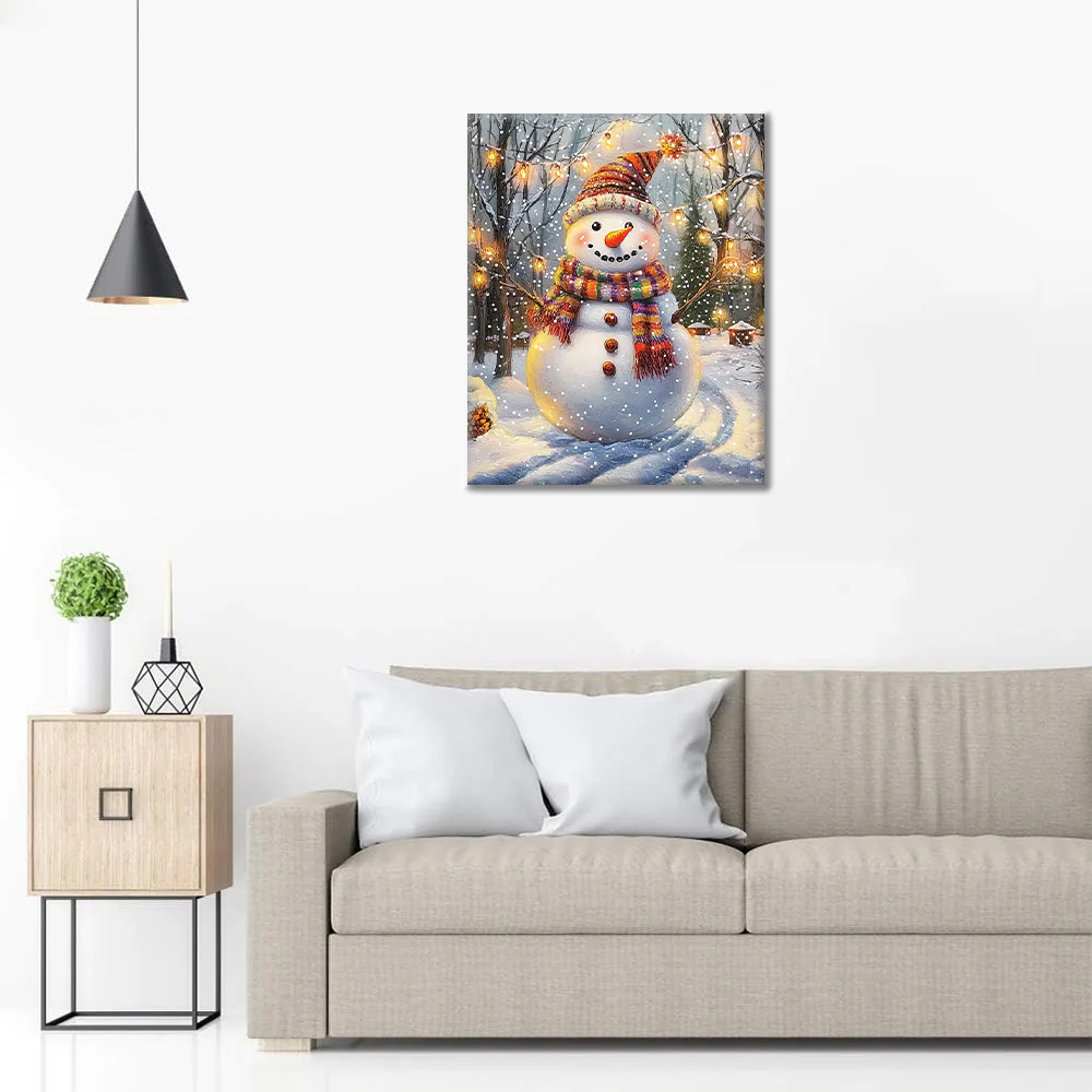 Festive Snowman - Paint by Numbers - Image 3