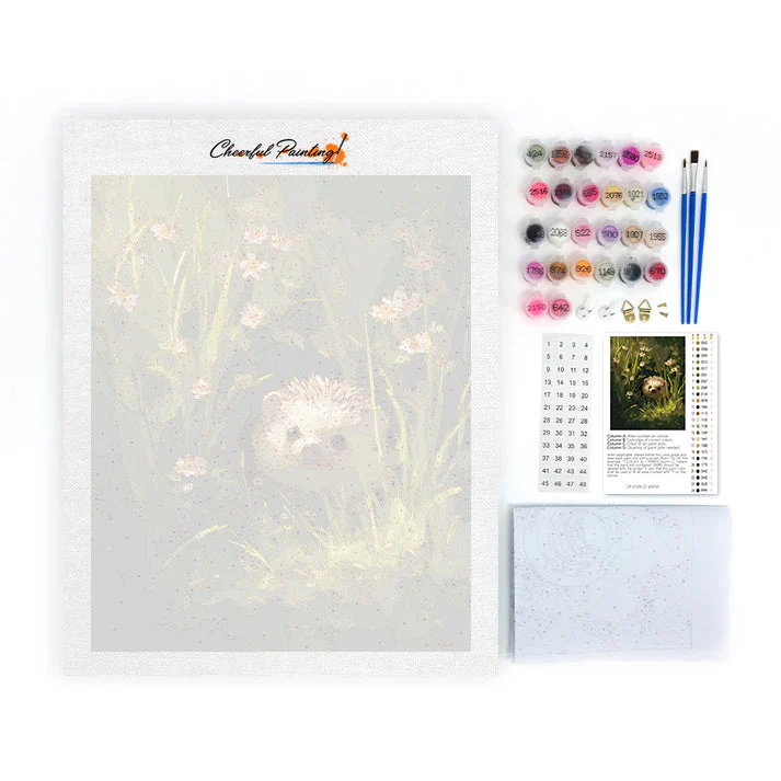 Floral Hedgehog - Paint by Numbers - Image 4