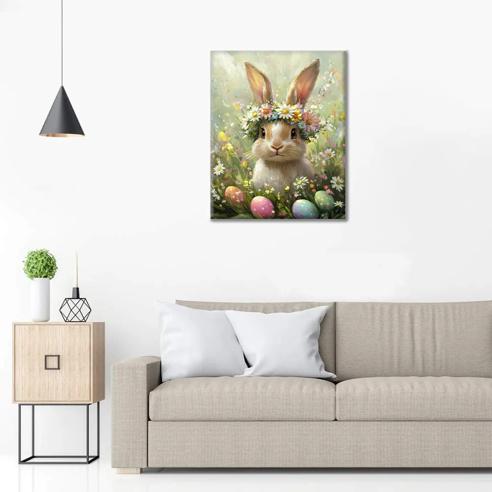 Flower Crown Bunny - Paint by Numbers - Image 3