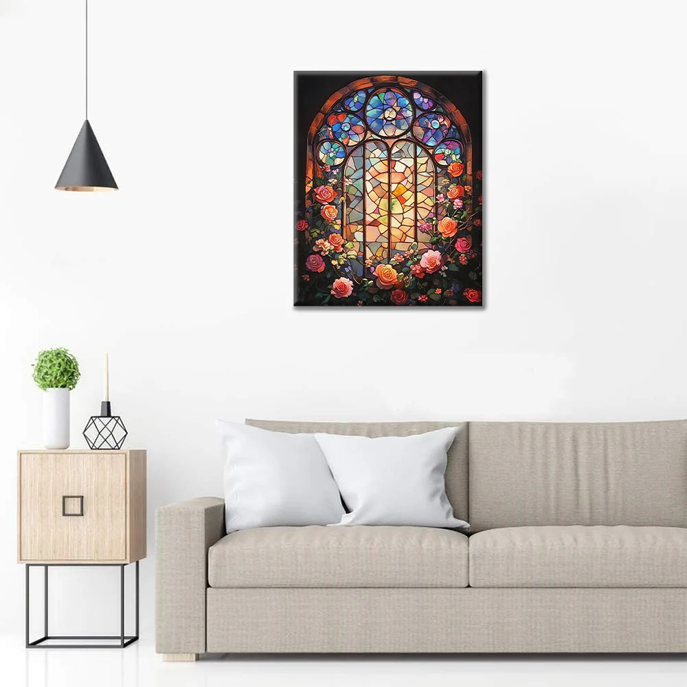 Flowery Window - Paint by Numbers - Image 3