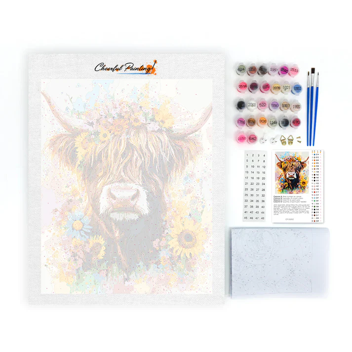 Highland Cattle - Paint by Numbers - Image 4